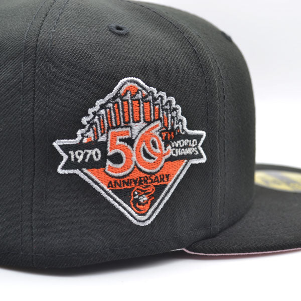 Baltimore Orioles 50th Anniversary Exclusive New Era 59Fifty Fitted Hat – Black/Orange/Pink Bottom
