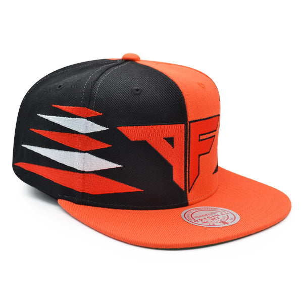 Atlanta FaZe ESPORTS Mitchell & Ness DIAMOND CUT Snapback Hat- Orange/Black