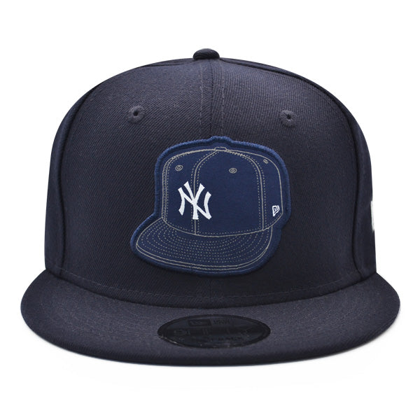 New York Yankees New Era Exclusive CAP ON CAP 9Fifty Snapback MLB Hat - Navy