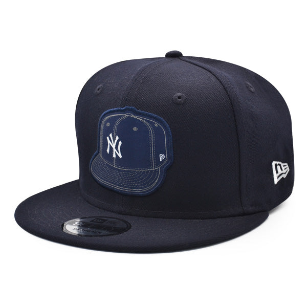 New York Yankees New Era Exclusive CAP ON CAP 9Fifty Snapback MLB Hat - Navy