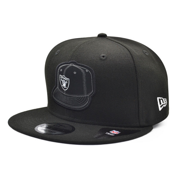 Oakland Raiders New Era Exclusive CAP ON CAP 9Fifty Snapback NFL Hat - Black