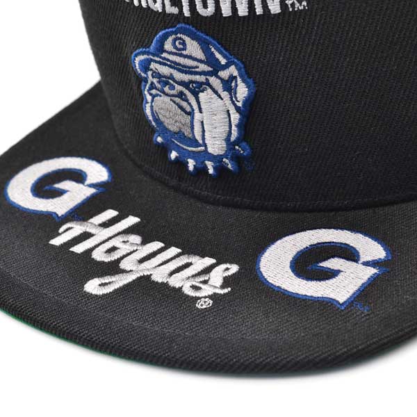 Georgetown Hoyas Mitchell & Ness FRONT LOADED Snapback NCAA Hat- Black/Gray