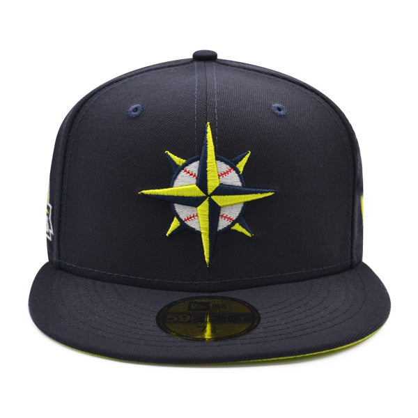 Seattle Mariners 30th ANNIVERSARY Exclusive New Era 59Fifty Fitted Hat - Navy/Cyber Bottom