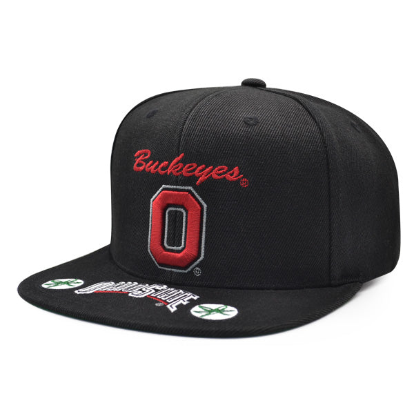 Ohio State Buckeyes Mitchell & Ness FRONT LOADED Snapback NCAA Hat- Black/Red