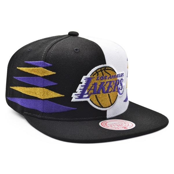 Los Angeles Lakers Mitchell & Ness DIAMOND CUT Snapback NBA Hat - Black/Purple/Gold