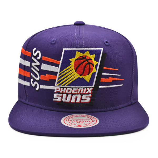 Phoenix Suns Mitchell & Ness RETRO BOLT DeadStock Snapback Hat - Purple/Orange