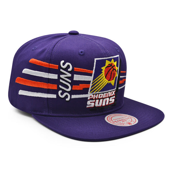 Phoenix Suns Mitchell & Ness RETRO BOLT DeadStock Snapback Hat - Purple/Orange