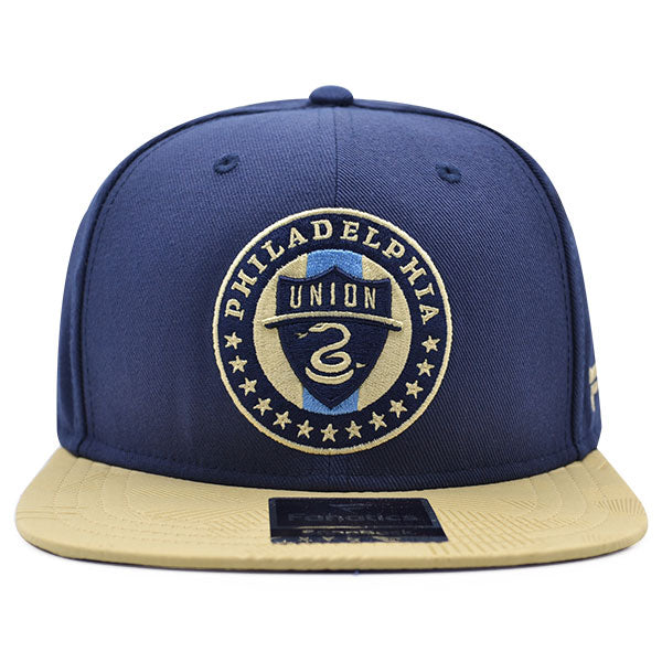 Philadelphia Union Fanatics MLS Visor Mark Snapback Adjustable Hat - Navy/Gold