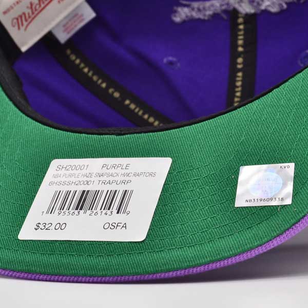 Toronto Raptors Mitchell & Ness NBA PURPLE HAZE Snapback Hat - Purple/Green