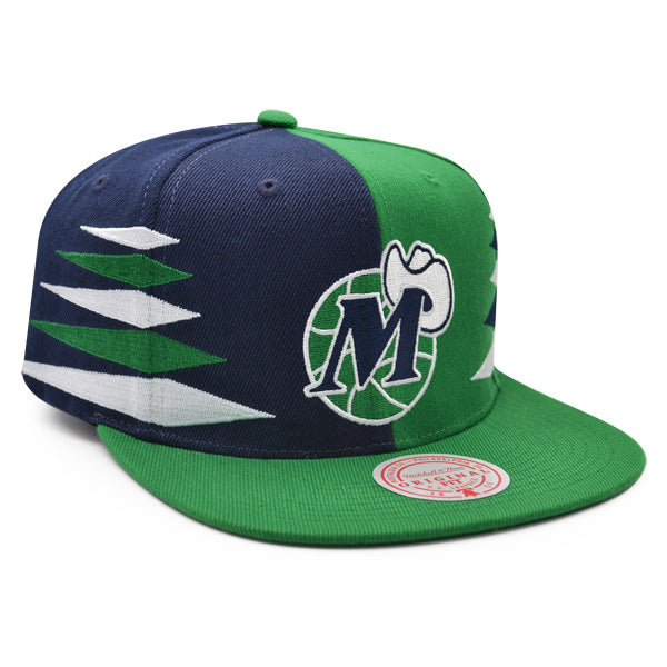 Dallas Mavericks Mitchell & Ness DIAMOND CUT Snapback HWC Hat - Navy/Green
