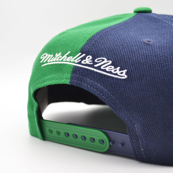 Dallas Mavericks Mitchell & Ness DIAMOND CUT Snapback HWC Hat - Navy/Green