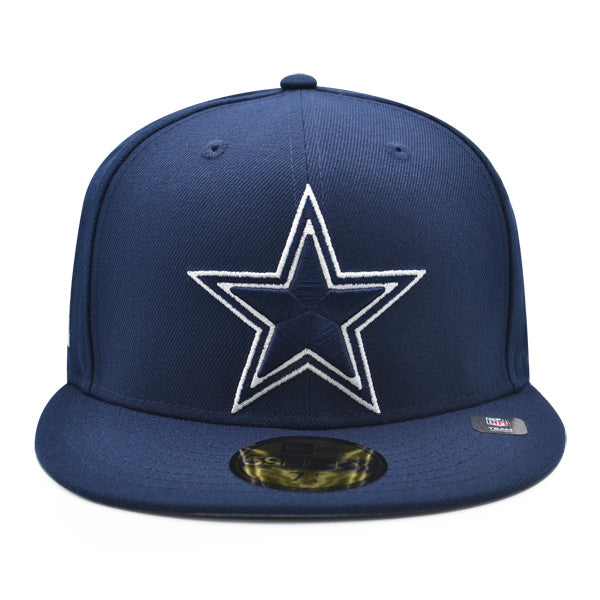 Dallas Cowboys NFL Exclusive BANNER SIDE New Era 59FIFTY Fitted Hat – Navy
