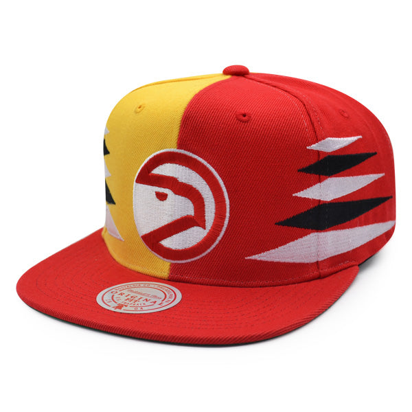 Atlanta Hawks Mitchell & Ness DIAMOND CUT Snapback HWC Hat - Red/Yellow