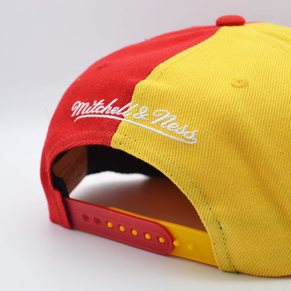 Houston Rockets Mitchell & Ness DIAMOND CUT Snapback HWC Hat - Red/Yellow