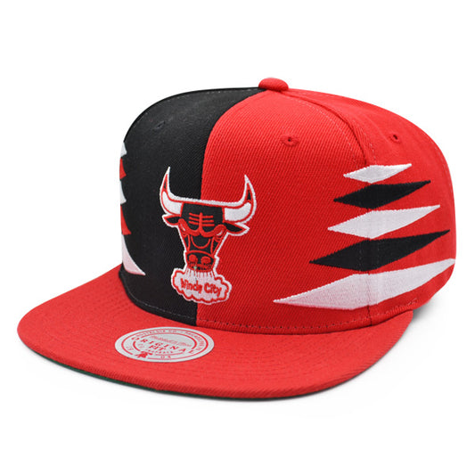 Chicago Bulls Mitchell & Ness DIAMOND CUT Snapback HWC Hat - Black/Red