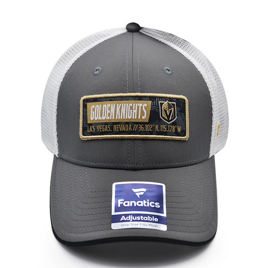Vegas Golden Knights Fanatics ICONIC Trucker Mesh NHL Snapback Hat - Gray/Gold