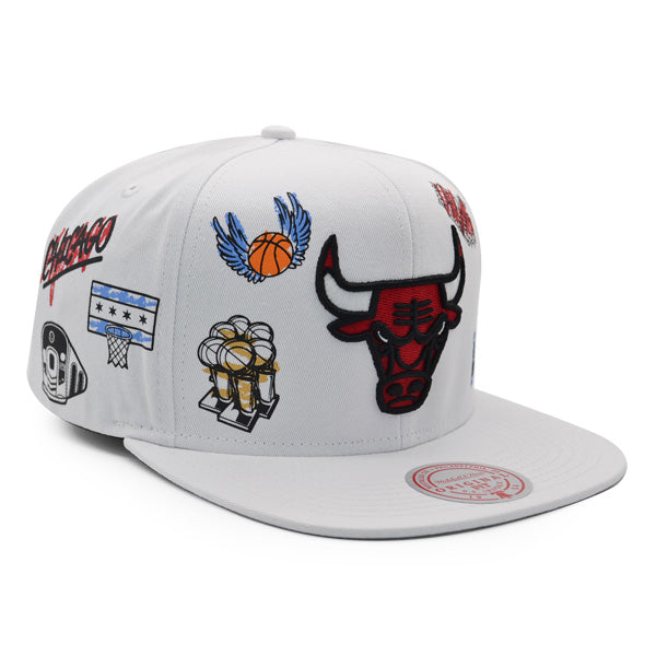 Chicago Bulls Mitchell & Ness HAND DRAWN Snapback Hat