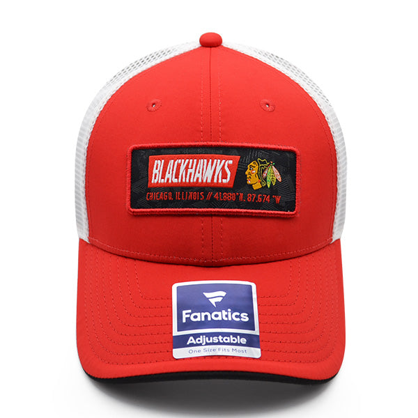 Chicago Blackhawks Fanatics ICONIC Trucker Mesh NHL Snapback Hat - Red/Black