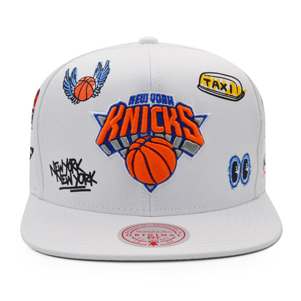 New York Knicks Mitchell & Ness HAND DRAWN Snapback Hat