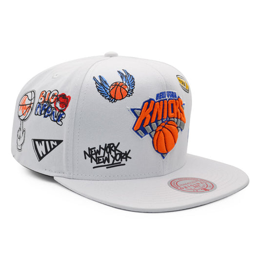 New York Knicks Mitchell & Ness HAND DRAWN Snapback Hat