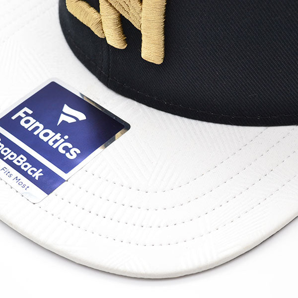 Los Angeles Galaxy Fanatics MLS Visor Mark Snapback Adjustable Hat - Black/White/Gold