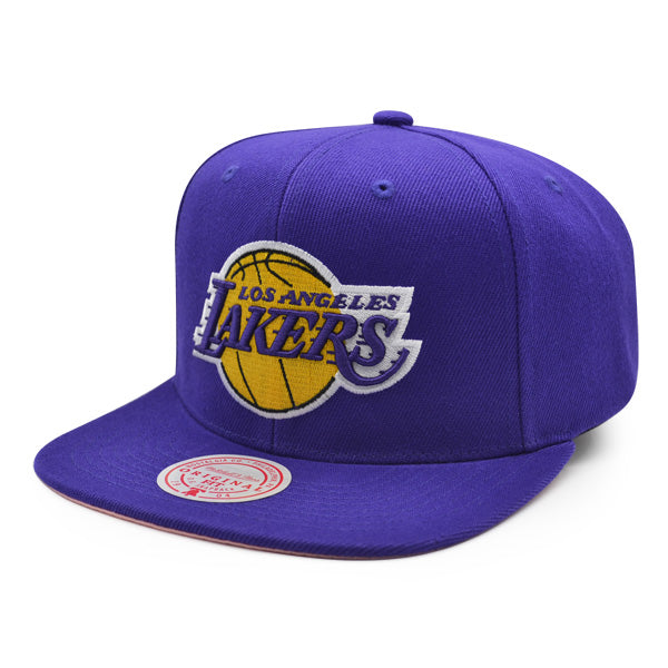 Los Angeles Lakers Mitchell & Ness ALL LOVE Snapback Hat - Purple/Pink Bottom