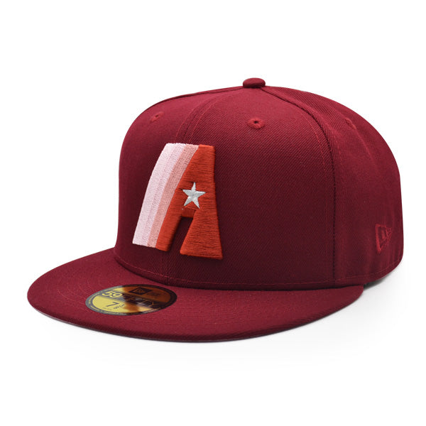 Houston Astros 50TH Anniversary RED VELVET Exclusive New Era 59Fifty Fitted Hat -Cardinal/Pink