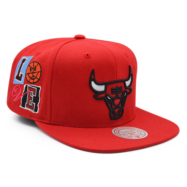 Chicago Bulls Mitchell & Ness ALL LOVE Snapback Hat - Red/Pink Bottom