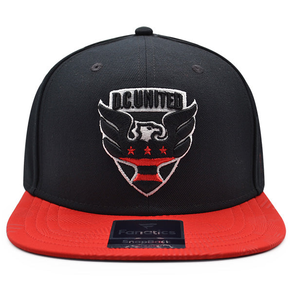 D.C. United Fanatics MLS Visor Mark Snapback Adjustable Hat - Black/Red