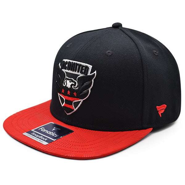 D.C. United Fanatics MLS Visor Mark Snapback Adjustable Hat - Black/Red