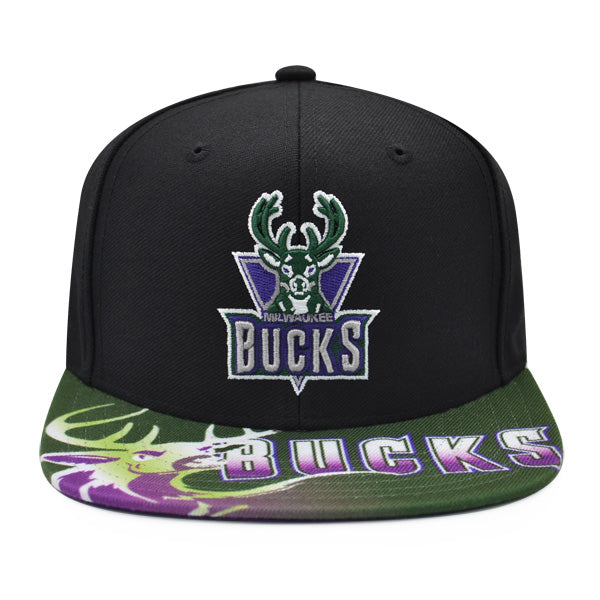 Milwaukee Bucks Mitchell & Ness SWINGMAN POP Snapback Hat - Black