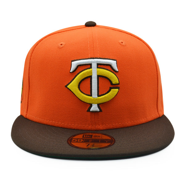 Minnesota Twins 60 SEASONS Exclusive New Era 59Fifty Fitted Hat – Orange/Brown