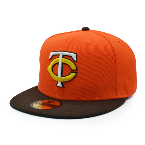 Minnesota Twins 60 SEASONS Exclusive New Era 59Fifty Fitted Hat – Orange/Brown