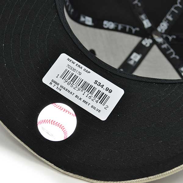 Washington Nationals CUSTOM Black/Lava Red FITTED 59Fifty New Era MLB Hat