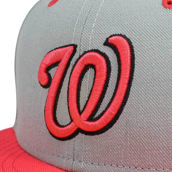 Washington Nationals CUSTOM Gray/Lava Red FITTED 59Fifty New Era MLB Hat