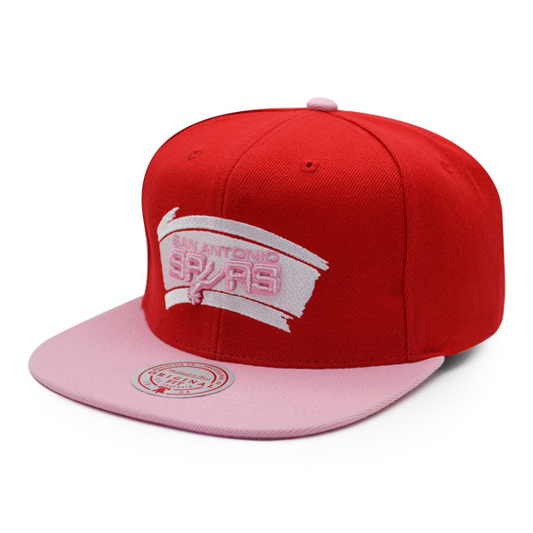 San Antonio Spurs NBA Mitchell & Ness SWEET HEART Snapback Hat - Red/Pink