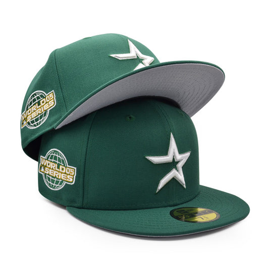 Houston Astros 2005 WORLD SERIES Exclusive New Era 59Fifty Fitted Hat – Emerald Green/Silver/Gray Bottom