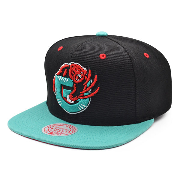 Vancouver Grizzlies Mitchell & Ness RELOAD Snapback NBA Hat - Black/Teal/Red Bottom