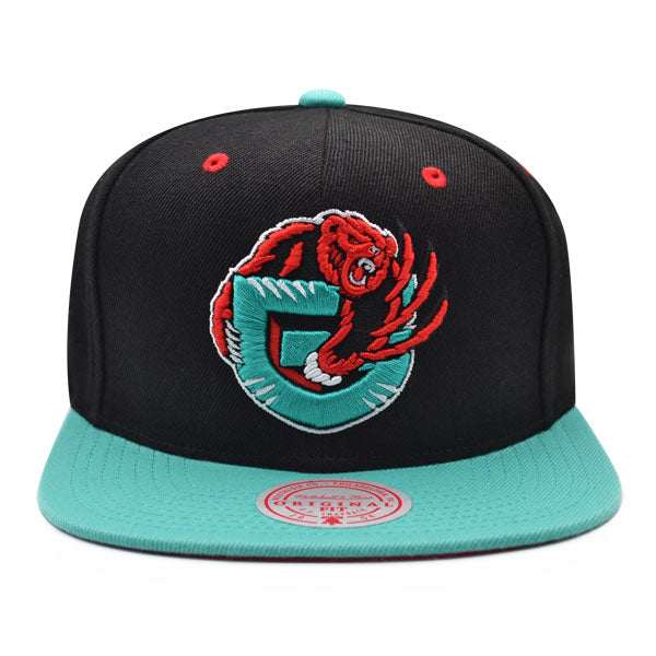 Vancouver Grizzlies Mitchell & Ness RELOAD Snapback NBA Hat - Black/Teal/Red Bottom