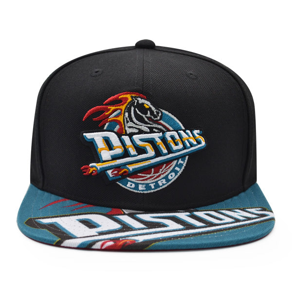 Detroit Pistons Mitchell & Ness SWINGMAN POP Snapback Hat - Black