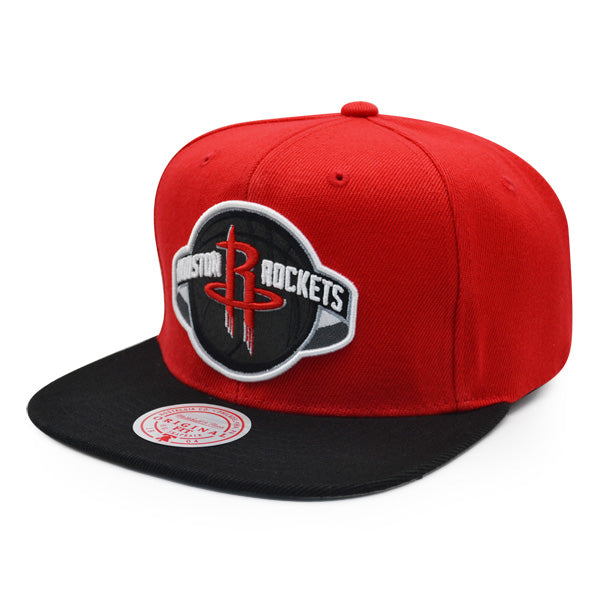 Houston Rockets NBA Mitchell & Ness B-BOY Snapback Hat - Red/Black/Gray Bottom