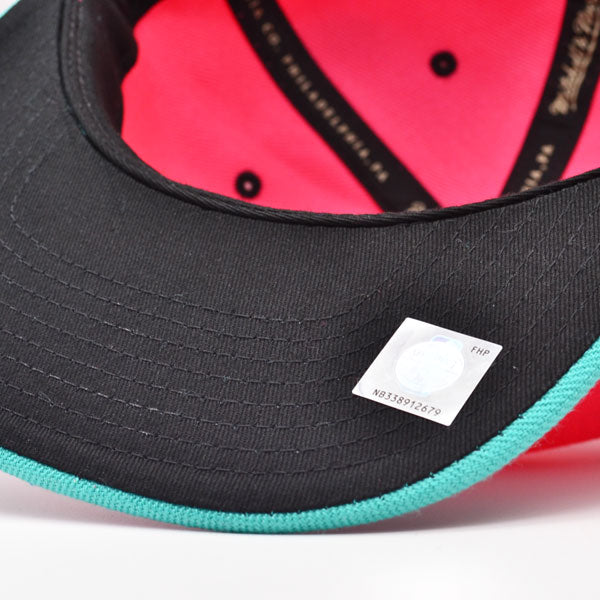 San Antonio Spurs Mitchell & Ness RELOAD Snapback NBA Hat - Pink/Teal/Black Bottom