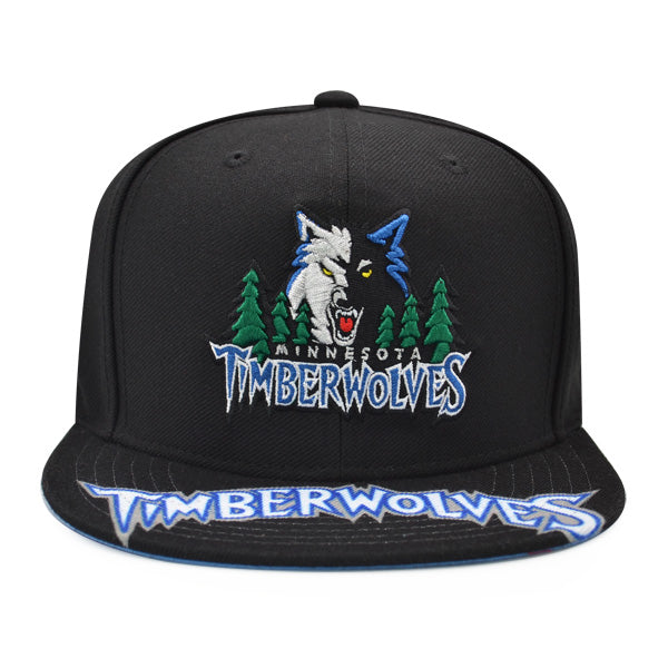 Minnesota Timberwolves Mitchell & Ness SWINGMAN POP Snapback Hat - Black