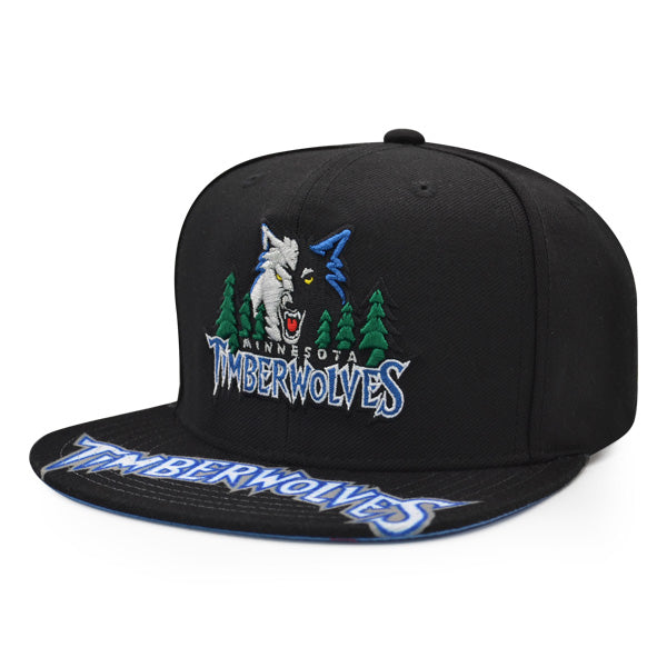 Minnesota Timberwolves Mitchell & Ness SWINGMAN POP Snapback Hat - Black