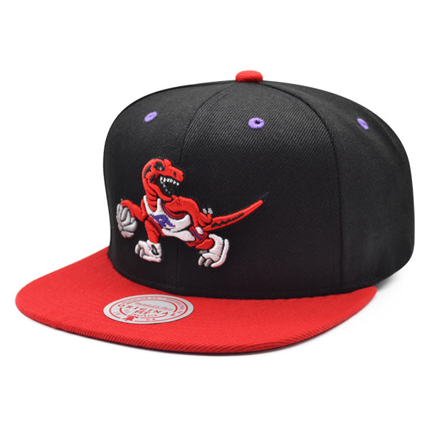 Toronto Raptors Mitchell & Ness RELOAD Snapback NBA Hat - Black/Red/Purple Bottom