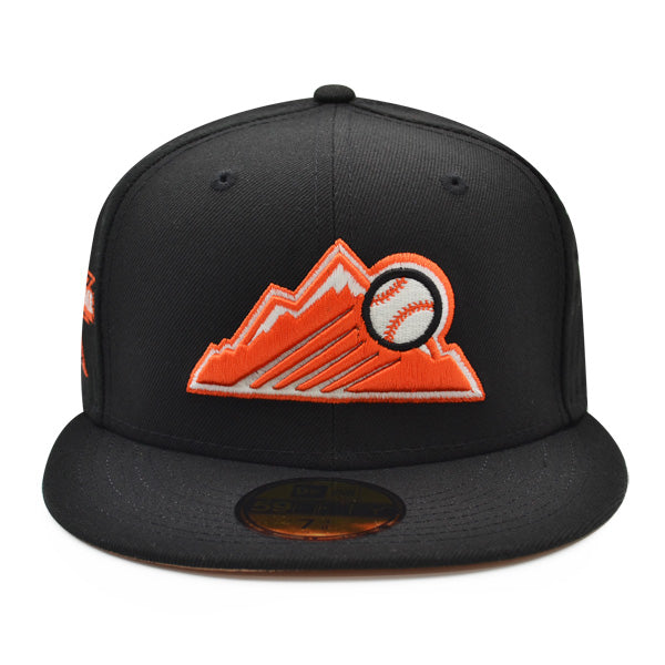 Colorado Rockies 2021 ALL-STAR GAME Exclusive New Era 59Fifty Fitted Hat – Black/Orange/Peach Bottom