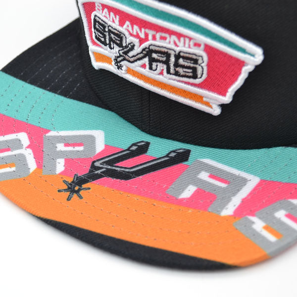 San Antonio Spurs Mitchell & Ness SWINGMAN POP Snapback Hat - Black/Pink