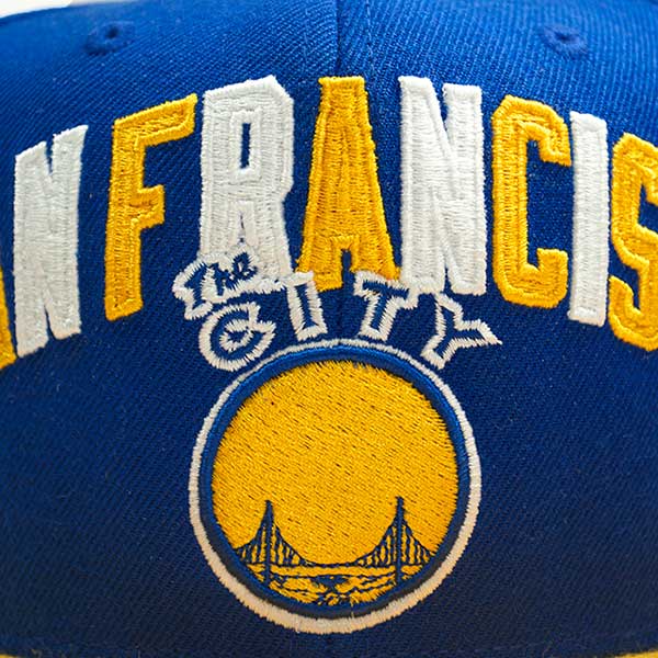 San Francisco Warriors TRI POP WORDMARK SNAPBACK Mitchell & Ness NBA Hat