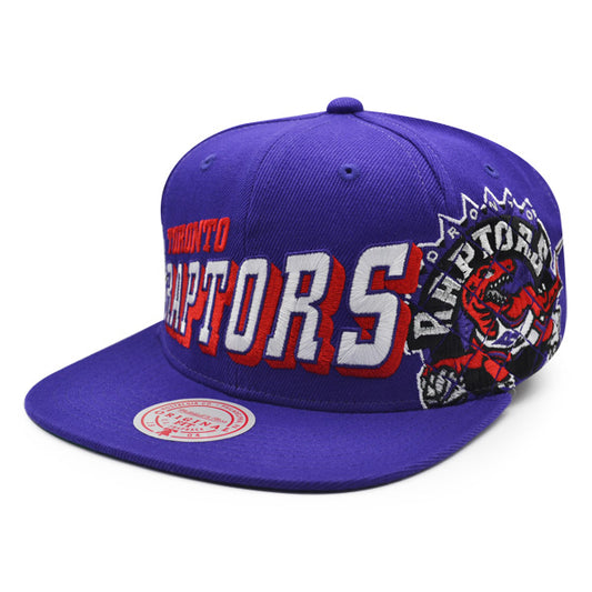 Toronto Raptors Mitchell & Ness THE GRID Snapback NBA Hat - Purple/Red