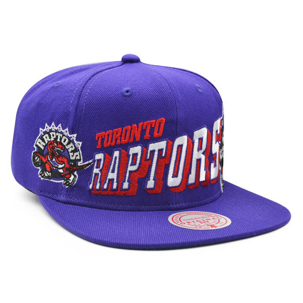 Toronto Raptors Mitchell & Ness THE GRID Snapback NBA Hat - Purple/Red